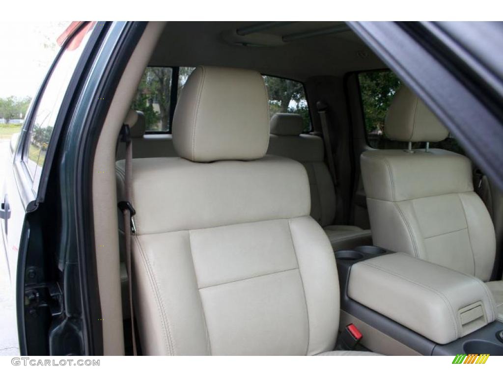 2004 F150 Lariat SuperCrew 4x4 - Aspen Green Metallic / Tan photo #36