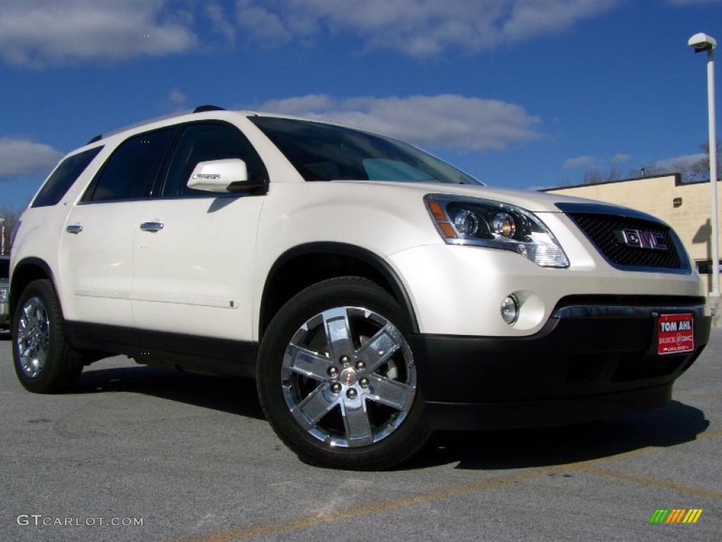 2010 Acadia SLT AWD - Summit White / Cashmere photo #1