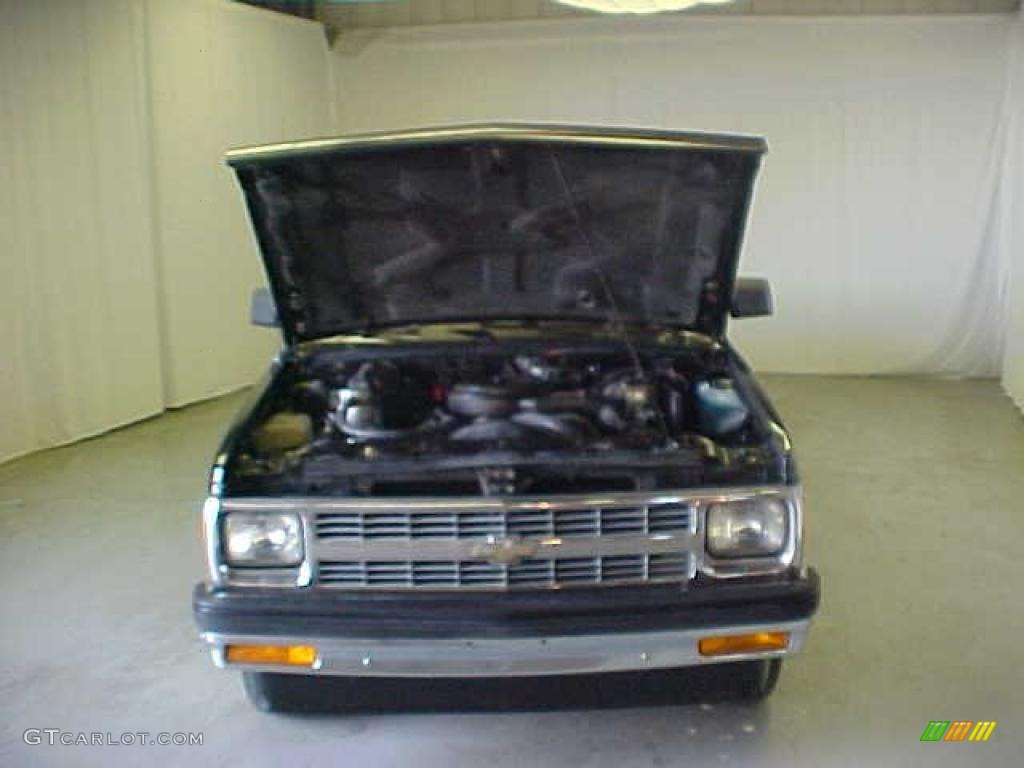 1992 S10 Regular Cab - Midnight Black / Red photo #3