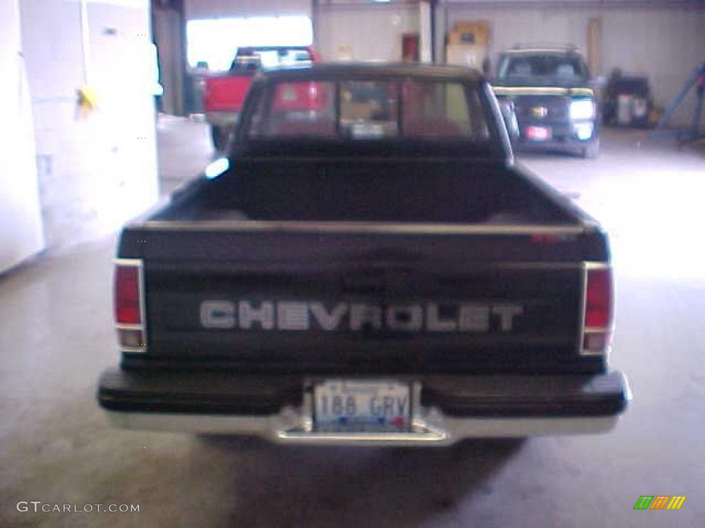 1992 S10 Regular Cab - Midnight Black / Red photo #11