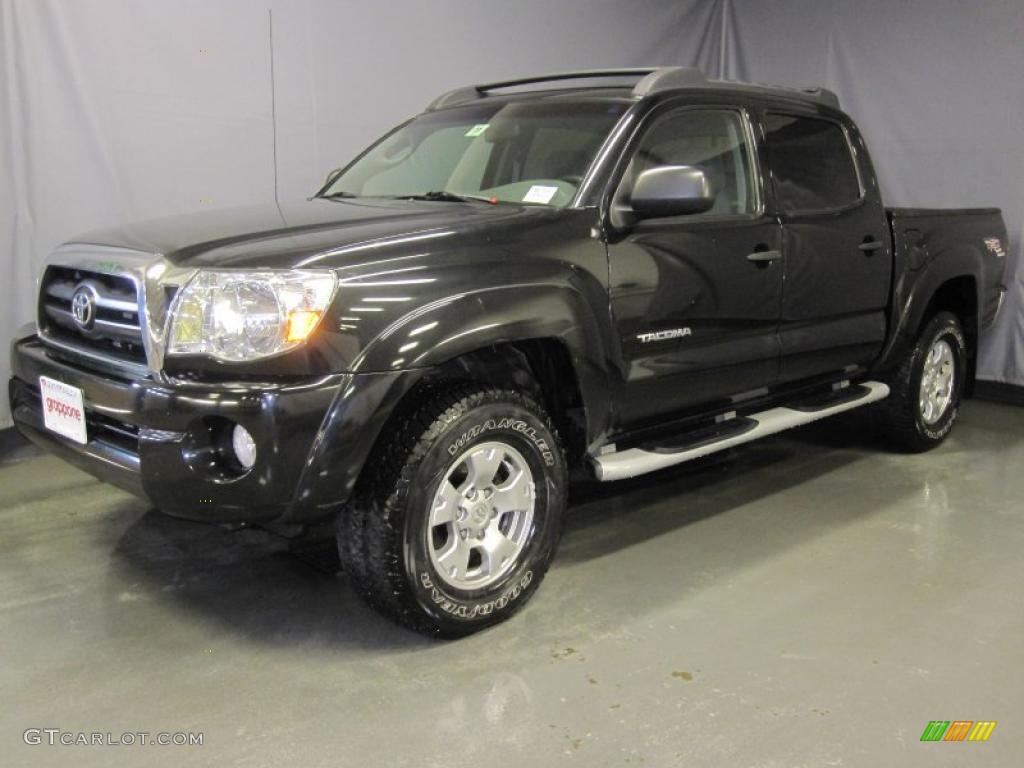 2005 Tacoma V6 TRD Double Cab 4x4 - Black Sand Pearl / Graphite Gray photo #1