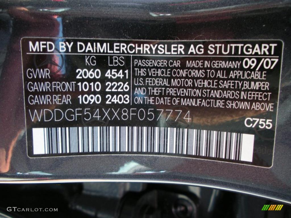 2008 C Color Code 755 for Steel Grey Metallic Photo #27673475