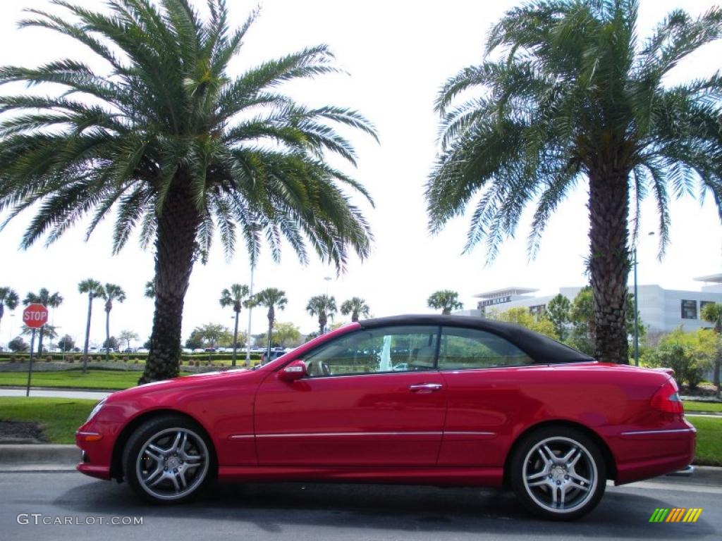 2008 CLK 550 Cabriolet - Mars Red / Stone photo #1