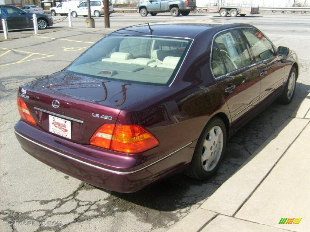 2003 LS 430 Sedan - Black Cherry Pearl / Ivory photo #5