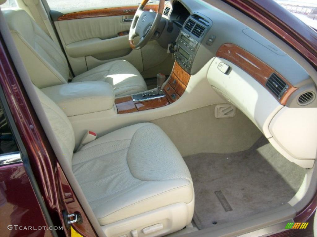 2003 LS 430 Sedan - Black Cherry Pearl / Ivory photo #12