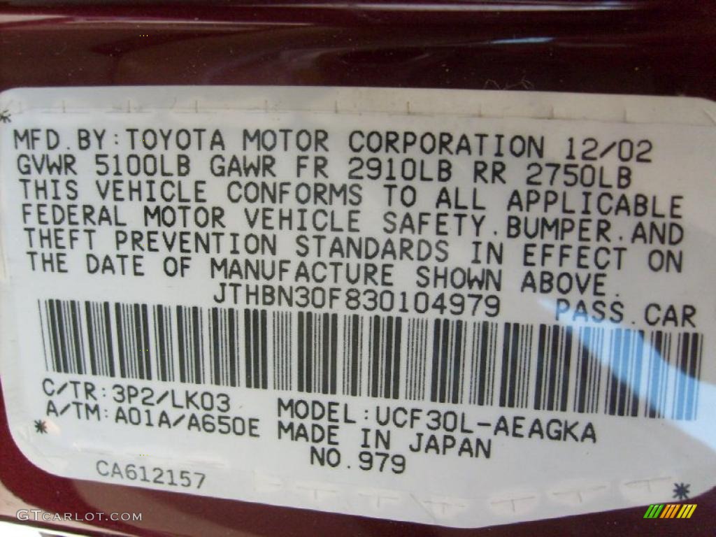 2003 LS 430 Sedan - Black Cherry Pearl / Ivory photo #13