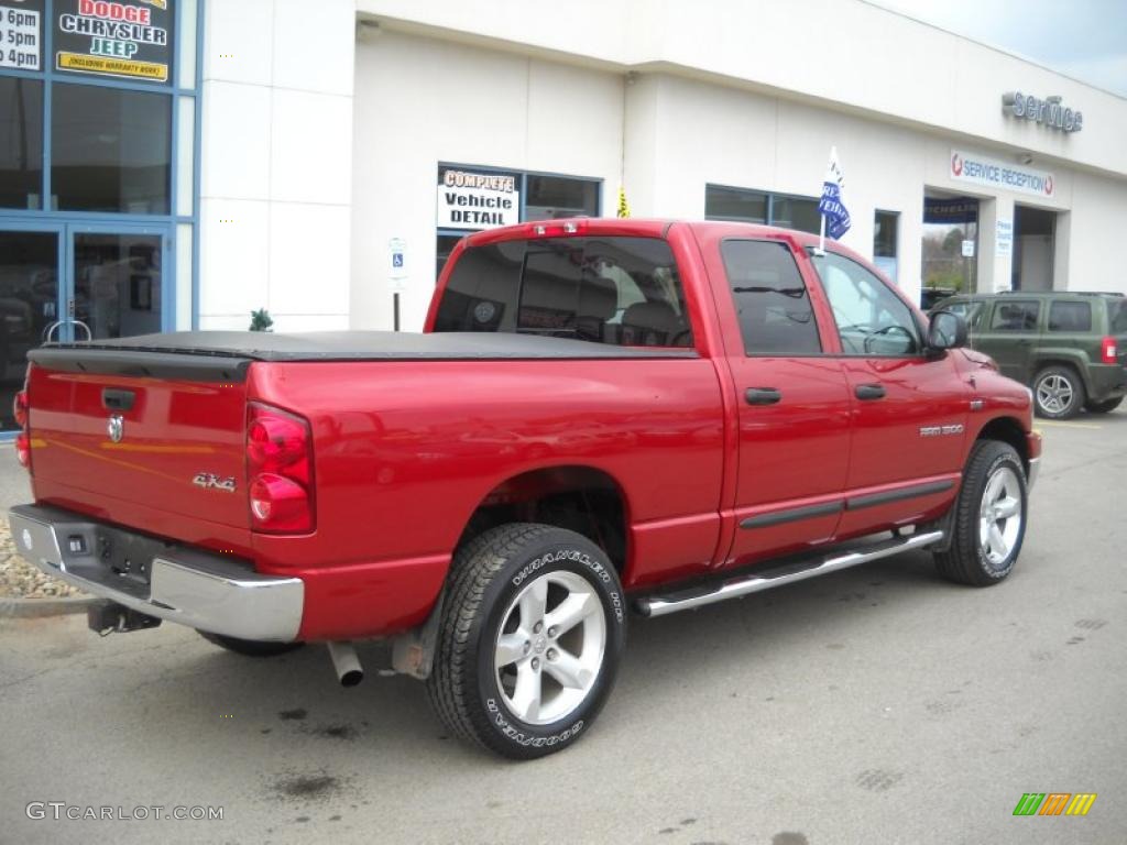 2007 Ram 1500 SLT Quad Cab 4x4 - Inferno Red Crystal Pearl / Medium Slate Gray photo #2