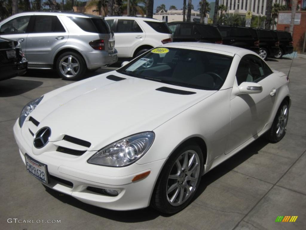 2005 SLK 350 Roadster - Alabaster White / Ash Grey photo #7