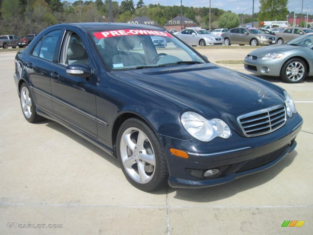Midnight Blue 2005 Mercedes-Benz C 230 Kompressor Sedan Exterior Photo #27687867