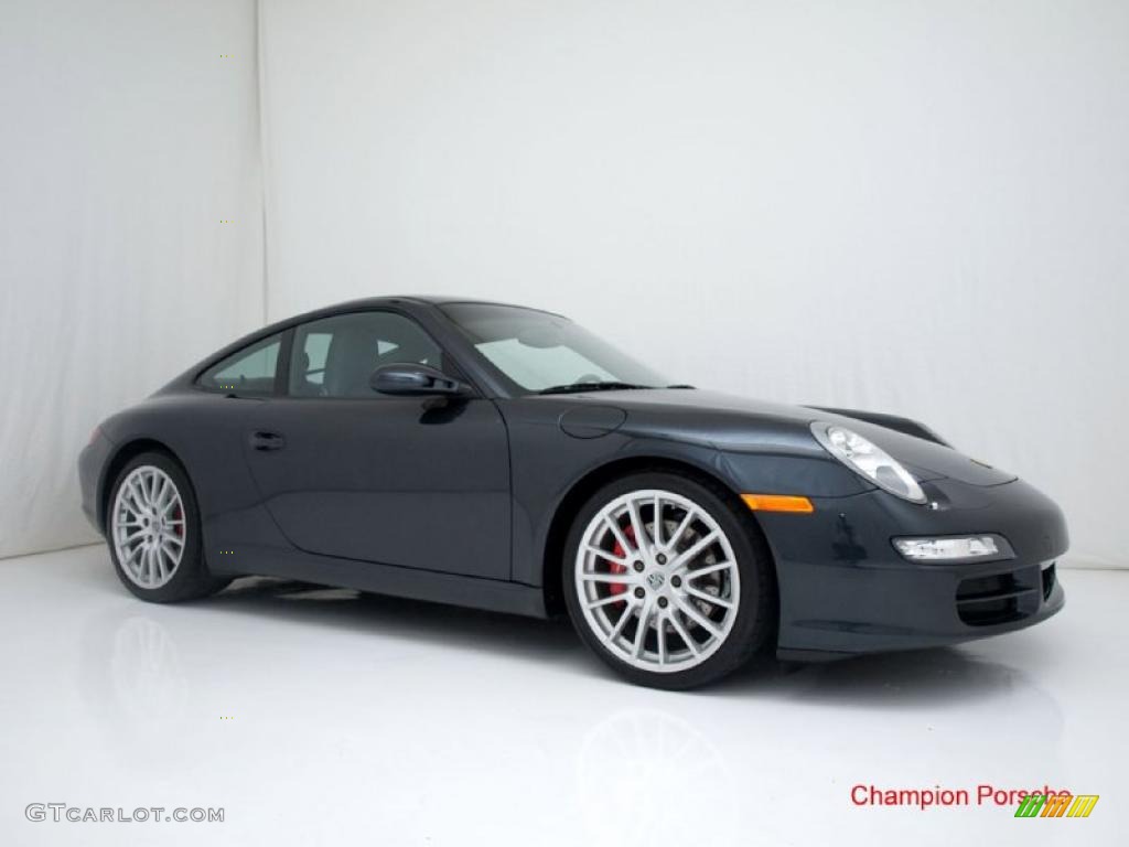 2007 911 Carrera S Coupe - Atlas Grey Metallic / Stone Grey photo #2