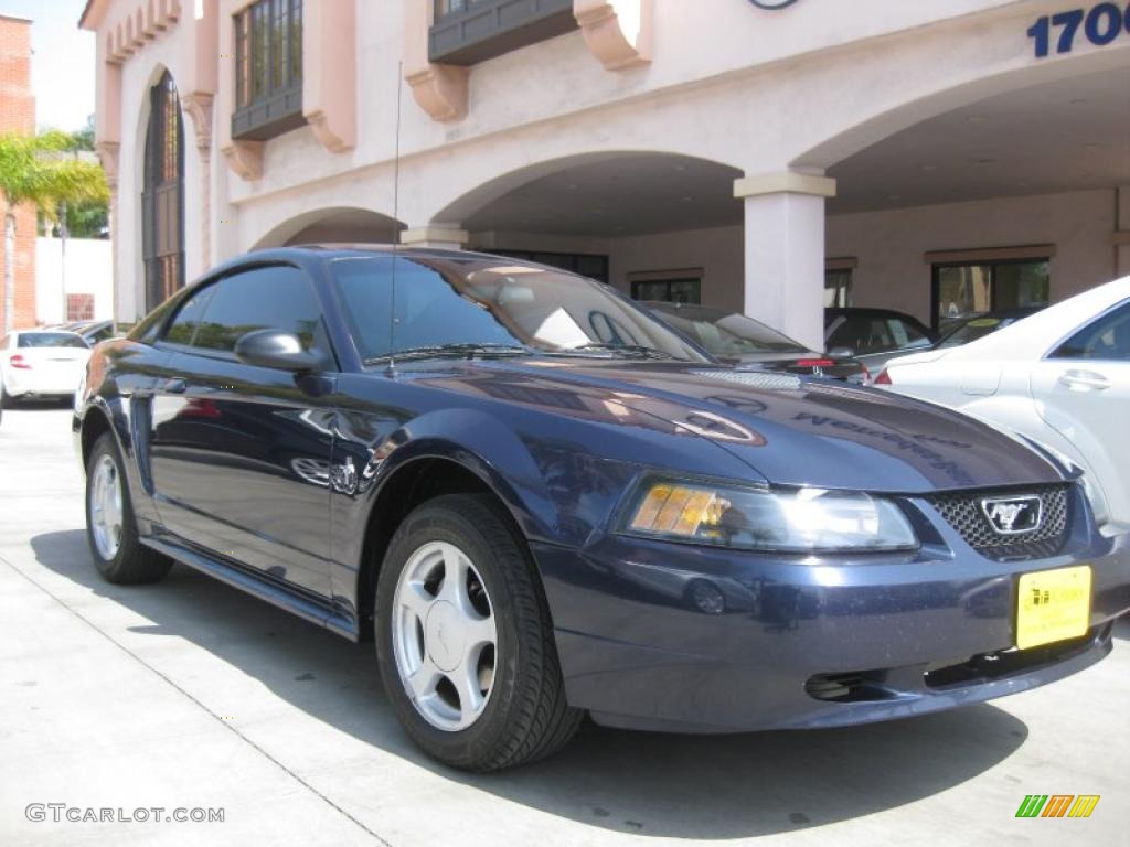 True Blue Metallic Ford Mustang