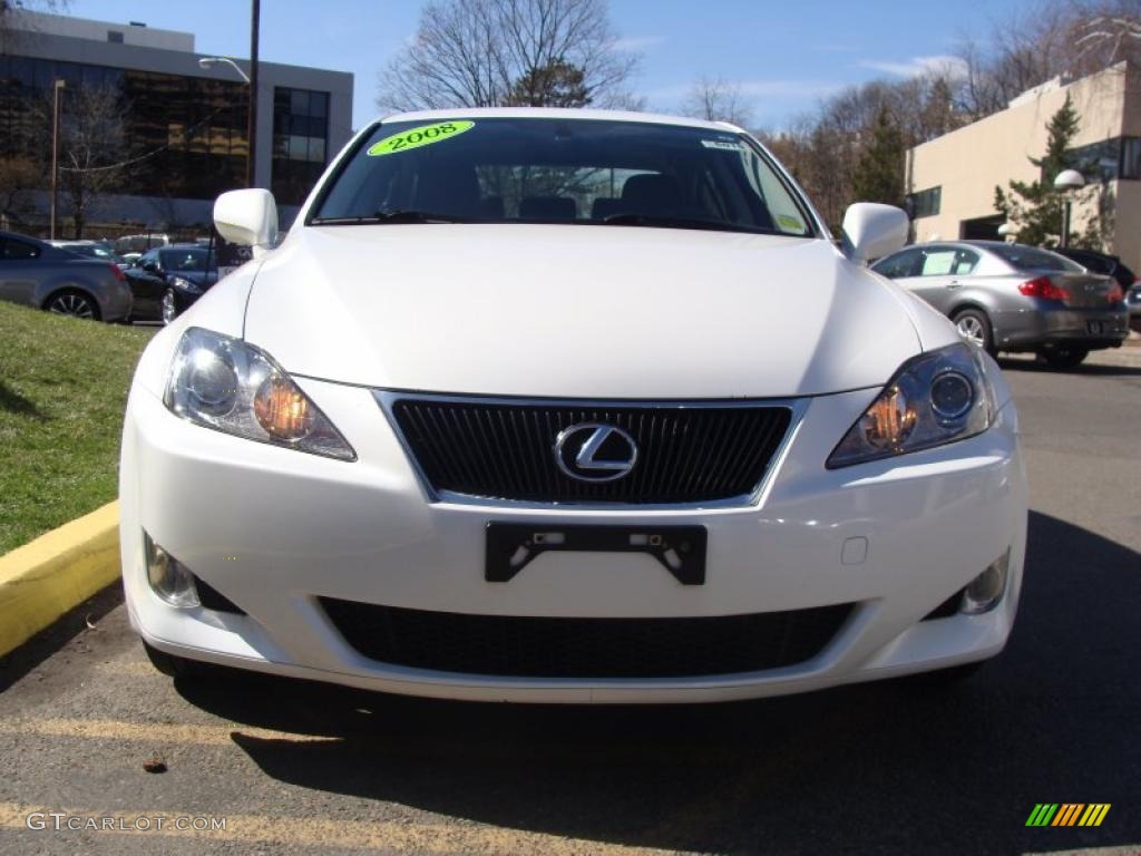 2008 IS 250 AWD - Starfire White Pearl / Black photo #4