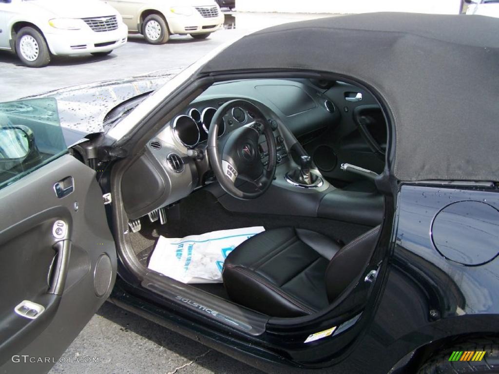 2008 Solstice GXP Roadster - Mysterious Black / Ebony photo #5