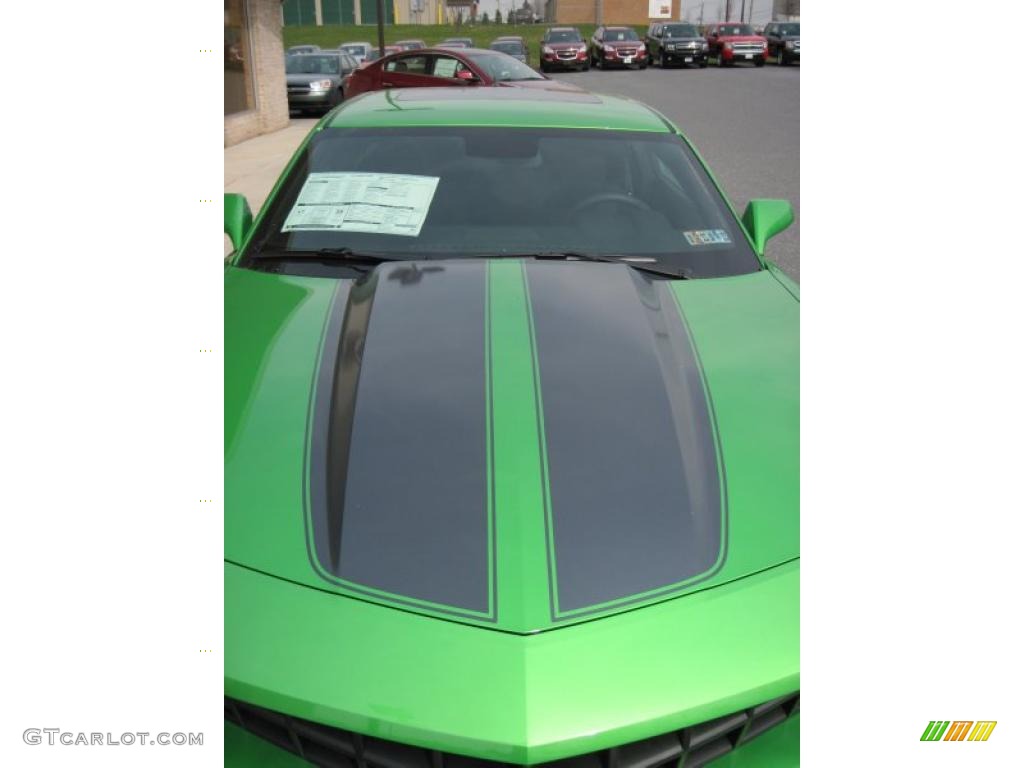 2010 Camaro LT Coupe Synergy Special Edition - Synergy Green Metallic / Black/Green photo #15