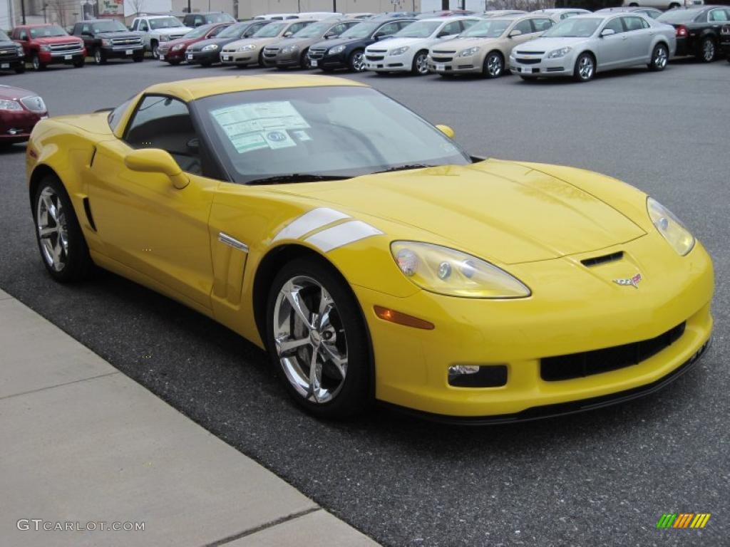 2010 Corvette Grand Sport Coupe - Velocity Yellow / Titanium Gray photo #4