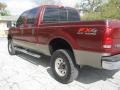 2004 Dark Toreador Red Metallic Ford F350 Super Duty Lariat Crew Cab 4x4  photo #9