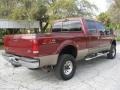 2004 Dark Toreador Red Metallic Ford F350 Super Duty Lariat Crew Cab 4x4  photo #12