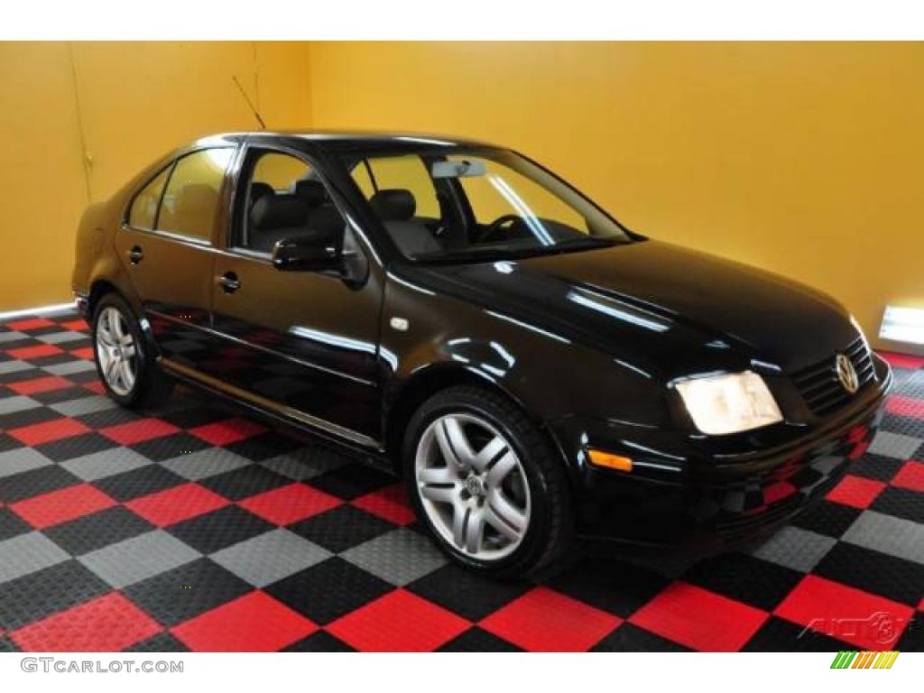 2002 Jetta GLS 1.8T Sedan - Black / Grey photo #1