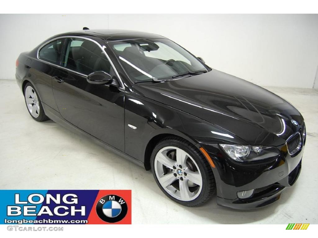 2007 3 Series 335i Coupe - Jet Black / Black photo #1