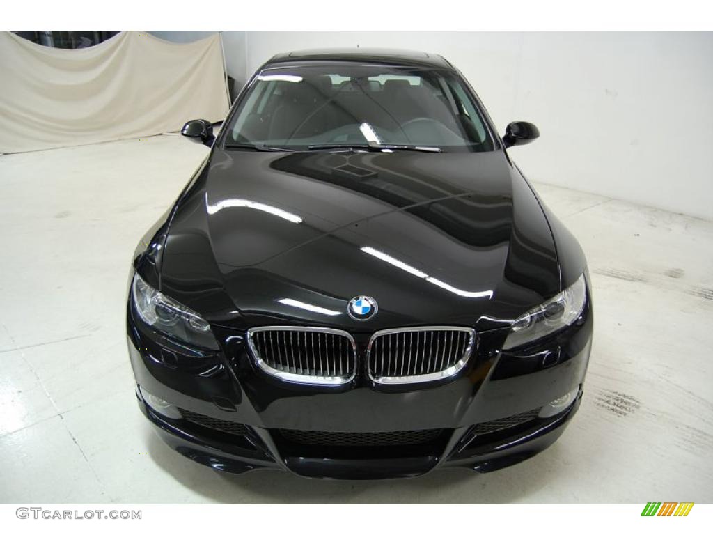 2007 3 Series 335i Coupe - Jet Black / Black photo #5
