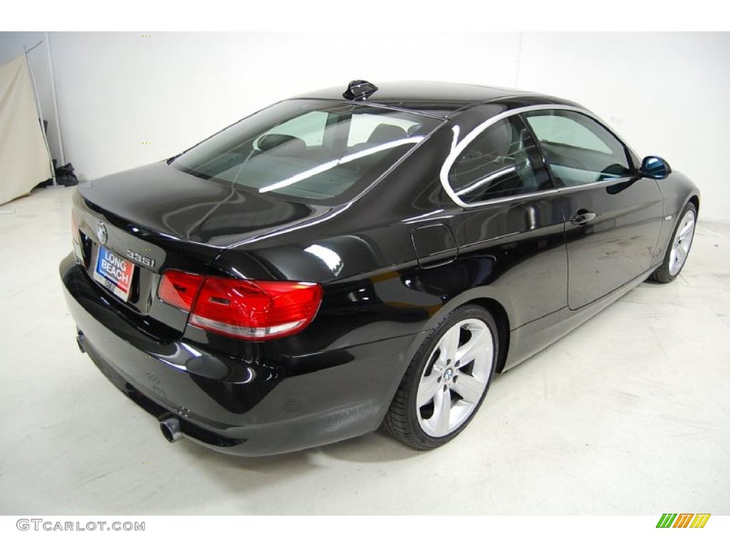2007 3 Series 335i Coupe - Jet Black / Black photo #6