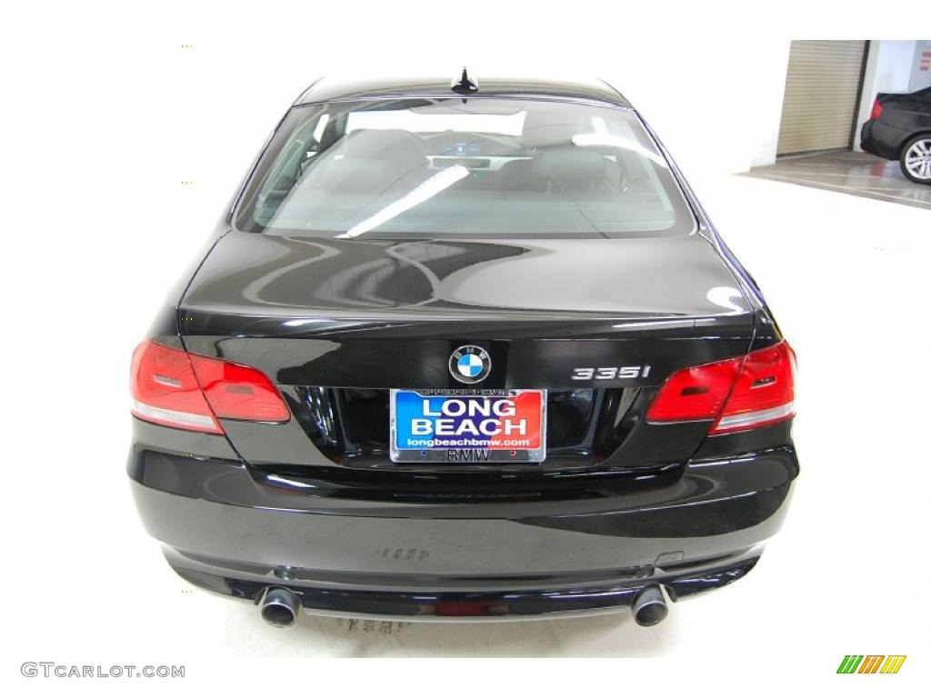 2007 3 Series 335i Coupe - Jet Black / Black photo #7
