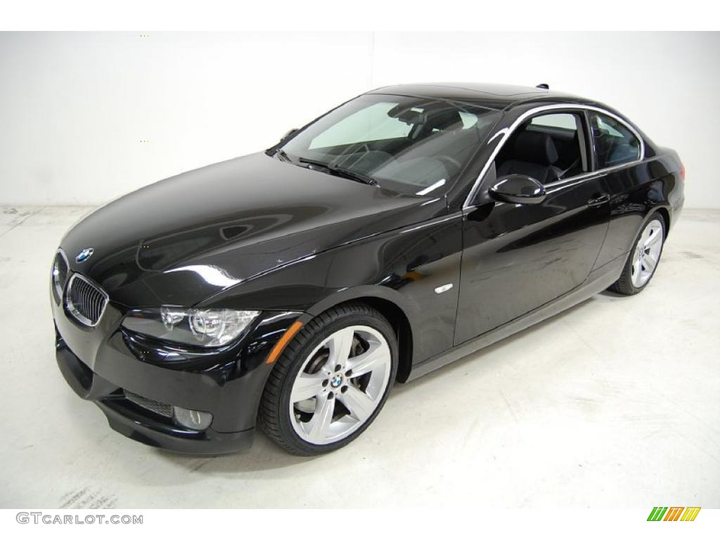 2007 3 Series 335i Coupe - Jet Black / Black photo #10