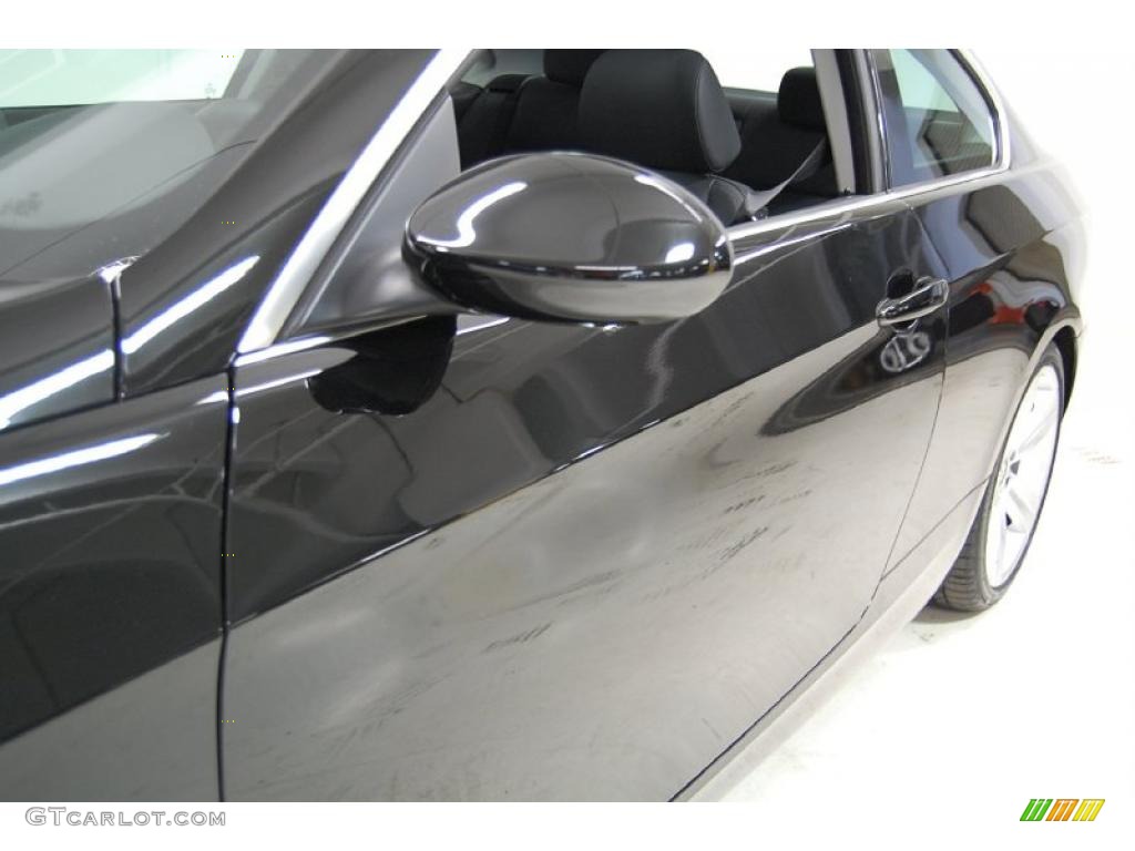 2007 3 Series 335i Coupe - Jet Black / Black photo #13