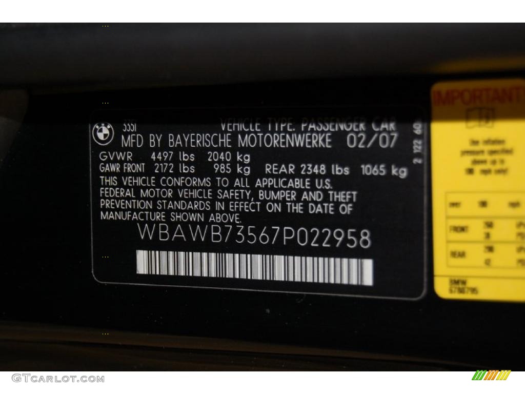 2007 3 Series 335i Coupe - Jet Black / Black photo #15