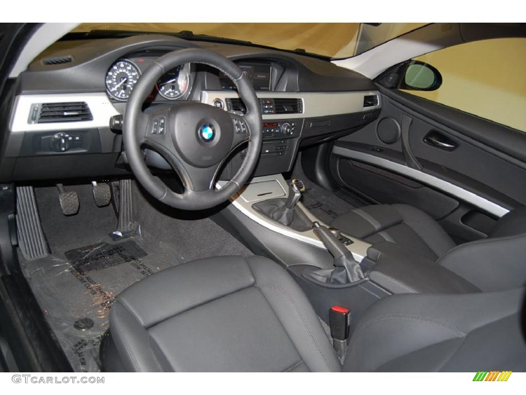 2007 3 Series 335i Coupe - Jet Black / Black photo #18