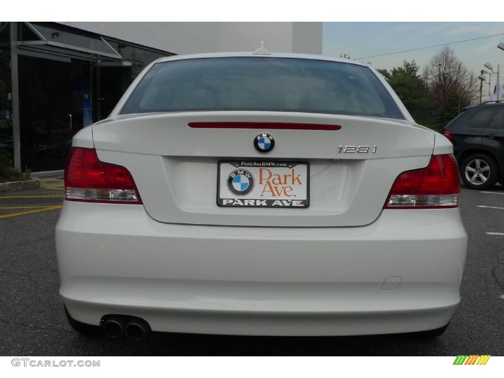 2008 1 Series 128i Coupe - Alpine White / Black photo #4