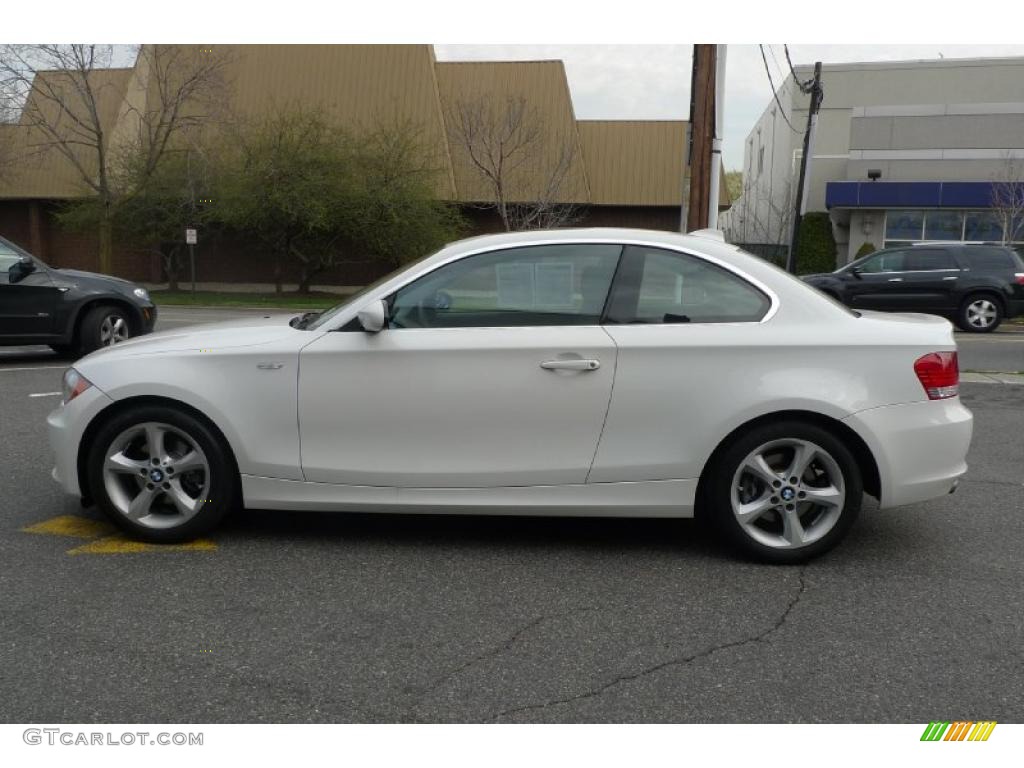 2008 1 Series 128i Coupe - Alpine White / Black photo #10