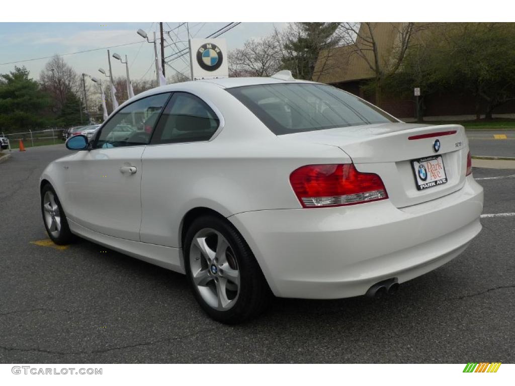 2008 1 Series 128i Coupe - Alpine White / Black photo #11