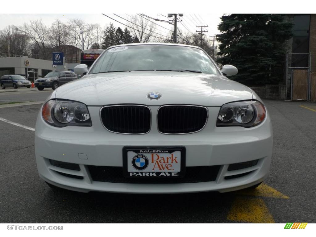 2008 1 Series 128i Coupe - Alpine White / Black photo #12
