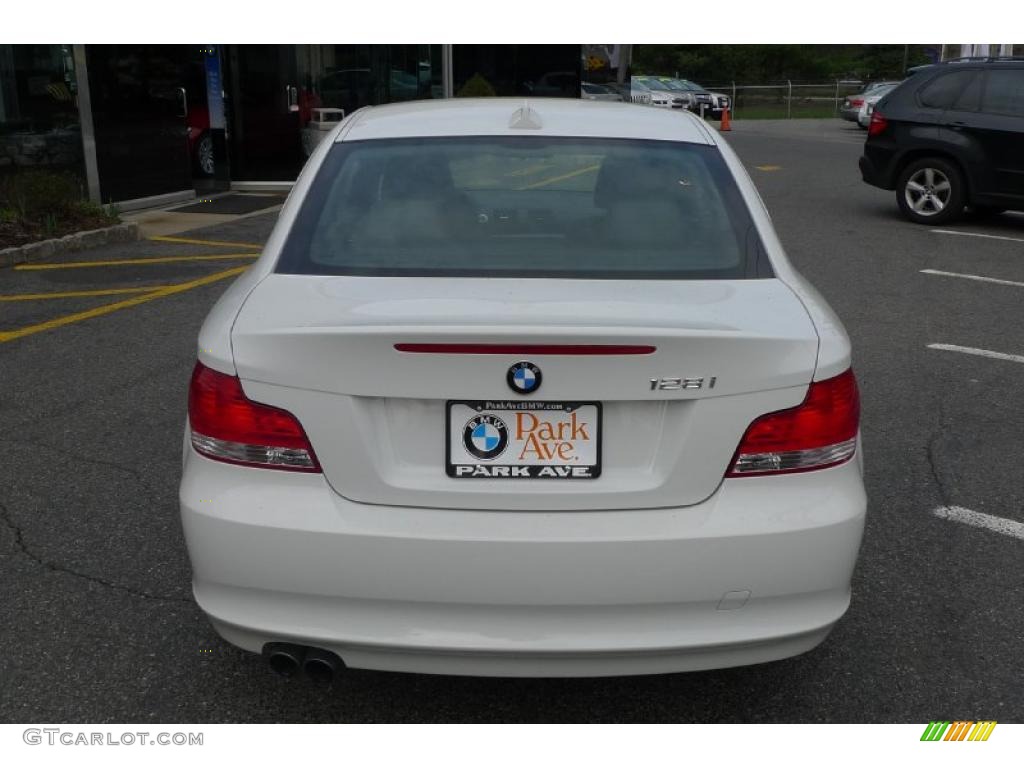 2008 1 Series 128i Coupe - Alpine White / Black photo #13