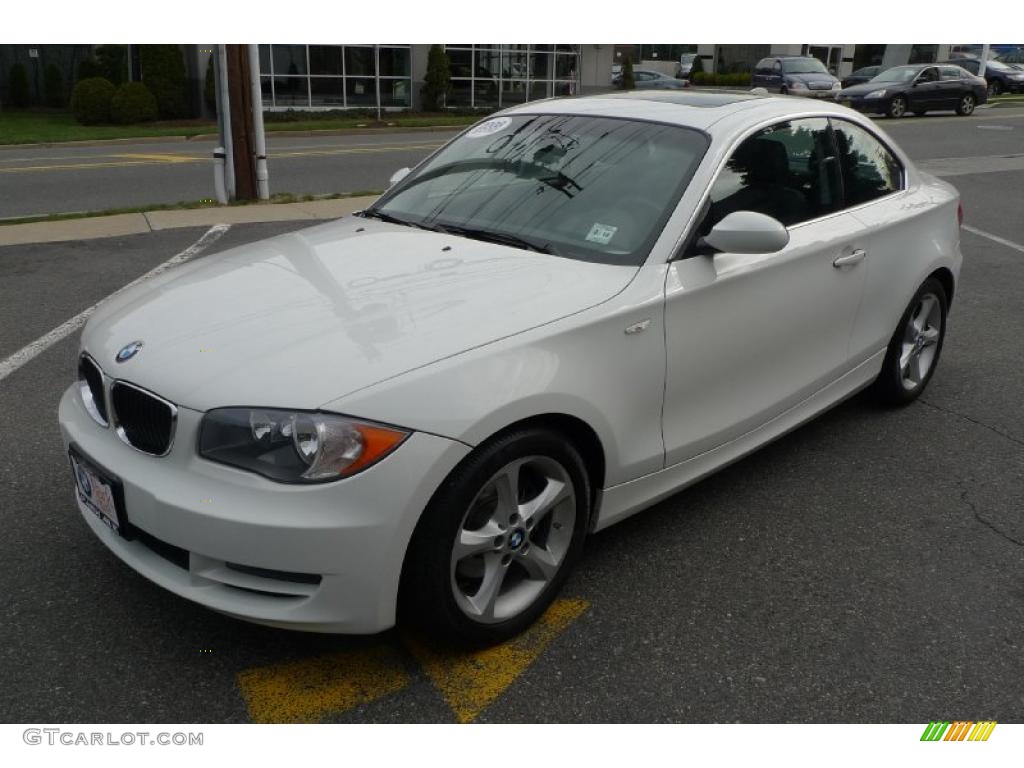 2008 1 Series 128i Coupe - Alpine White / Black photo #14