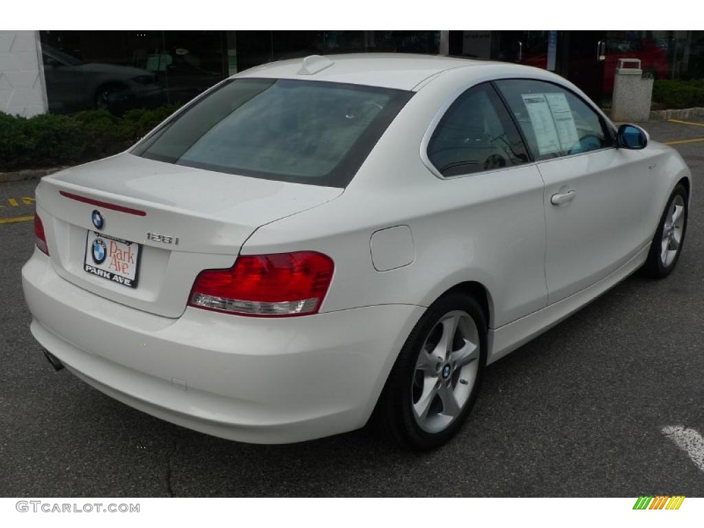 2008 1 Series 128i Coupe - Alpine White / Black photo #15