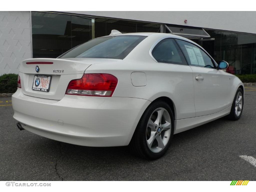 2008 1 Series 128i Coupe - Alpine White / Black photo #17