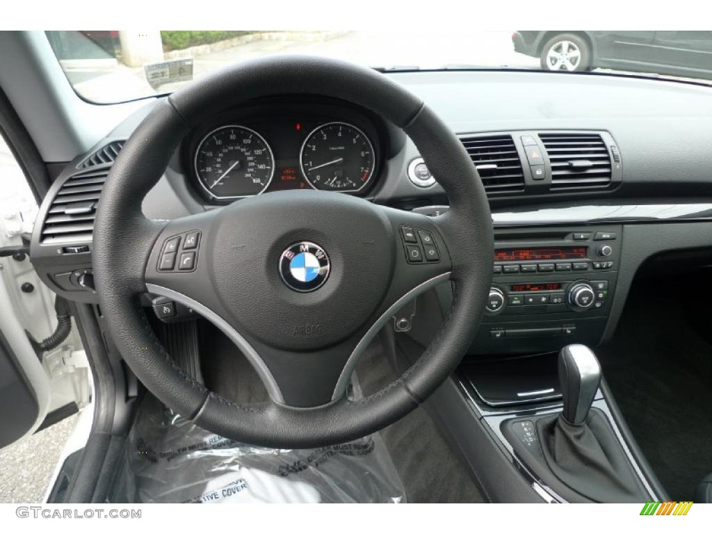 2008 1 Series 128i Coupe - Alpine White / Black photo #39