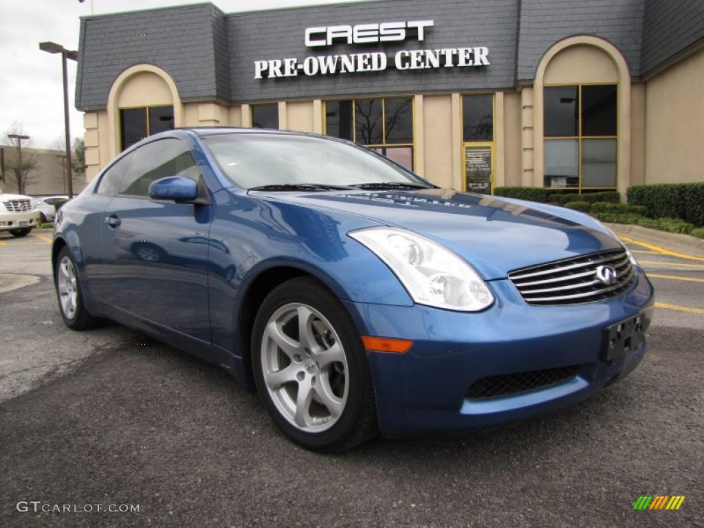 2006 G 35 Coupe - Athens Blue Pearl Metallic / Wheat photo #1