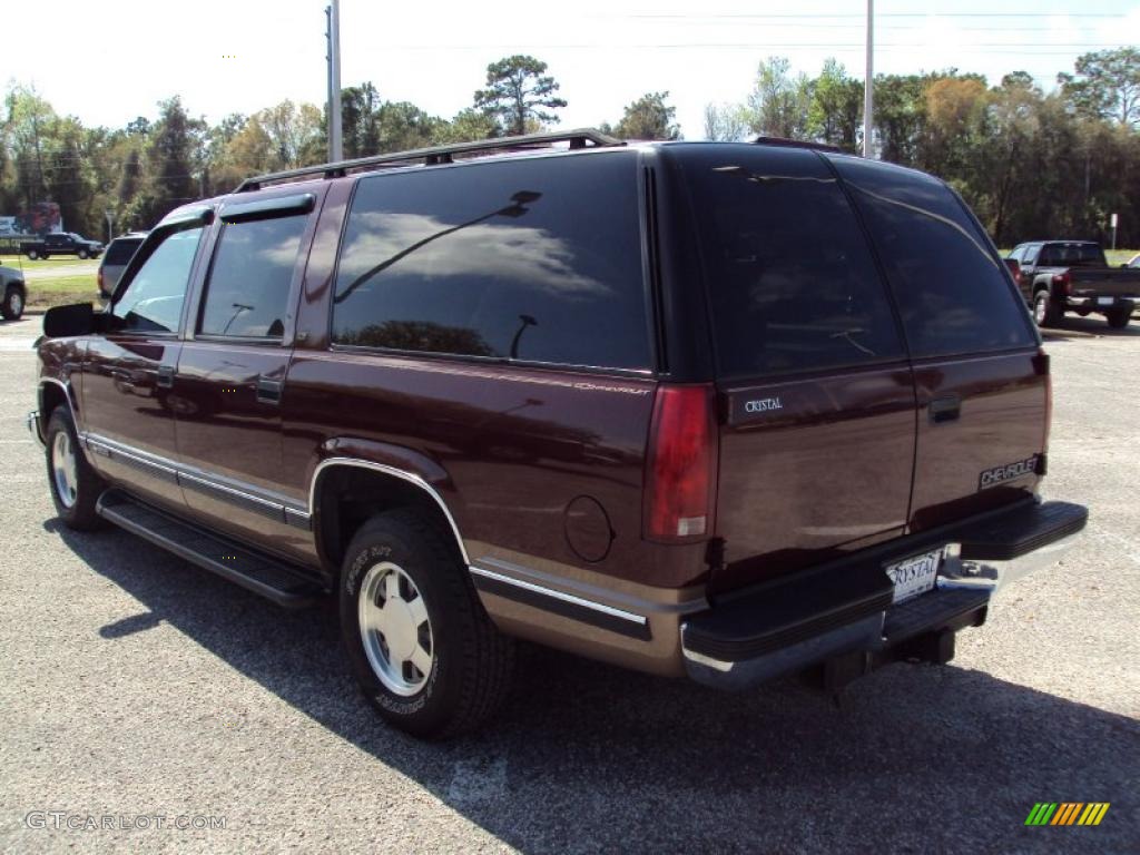 1999 Suburban C1500 LT - Dark Carmine Red Metallic / Neutral photo #3