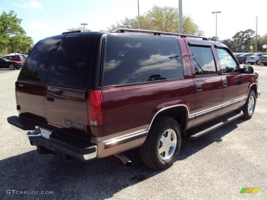 1999 Suburban C1500 LT - Dark Carmine Red Metallic / Neutral photo #9