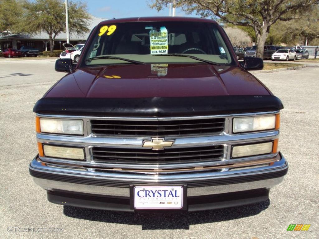 1999 Suburban C1500 LT - Dark Carmine Red Metallic / Neutral photo #14