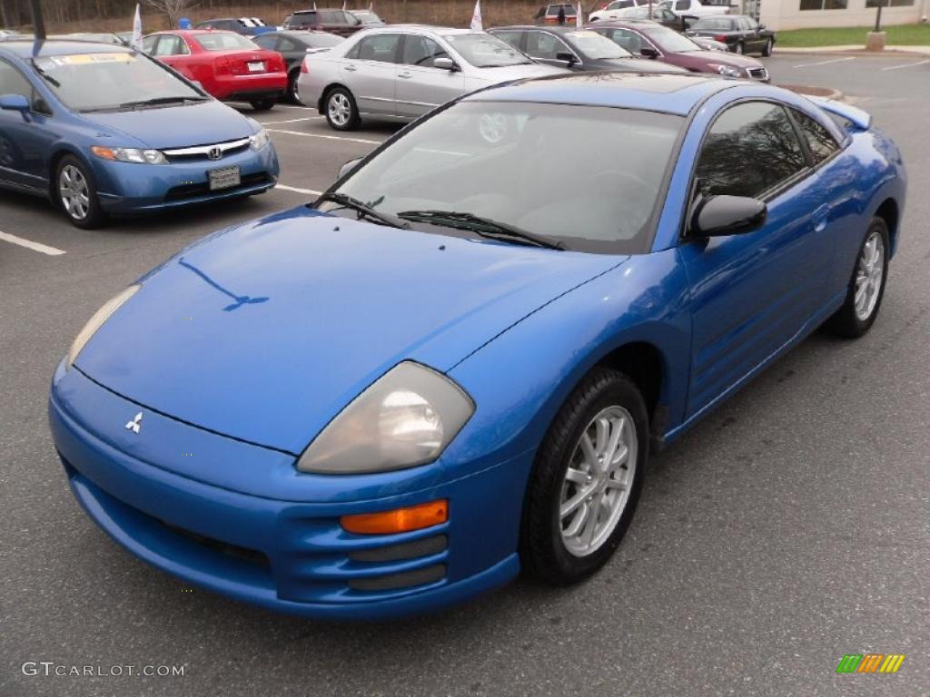 2002 Eclipse GS Coupe - Chrome Blue Pearl / Black photo #1