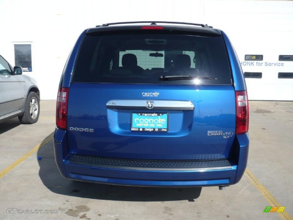 2010 Grand Caravan SXT - Deep Water Blue Pearl Coat / Medium Slate Gray/Light Shale photo #3