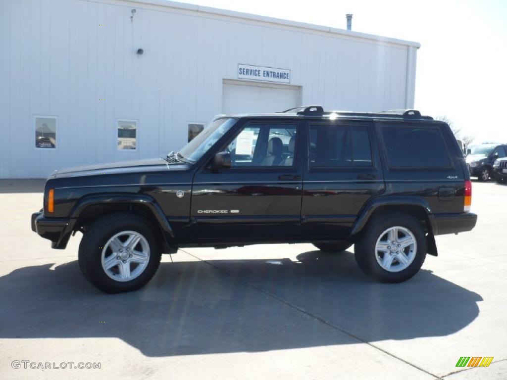 2001 Cherokee Limited 4x4 - Black / Agate photo #23