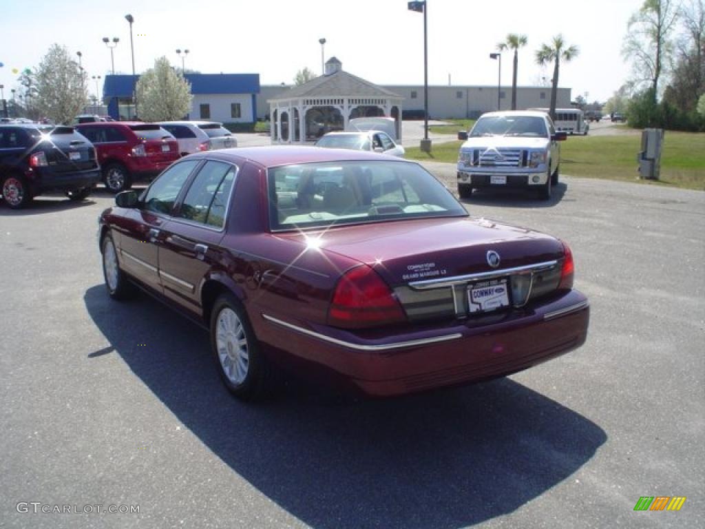 2009 Grand Marquis LS Ultimate Edition - Dark Toreador Red Metallic / Light Camel photo #7