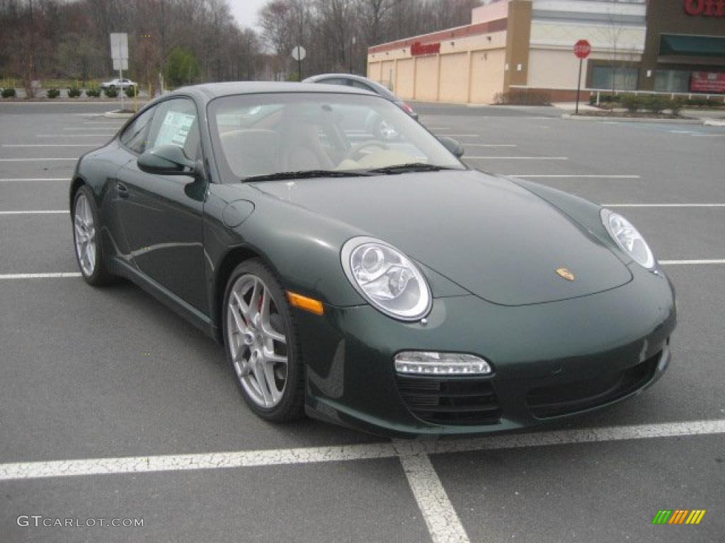 2009 911 Carrera S Coupe - Porsche Racing Green Metallic / Sand Beige photo #3