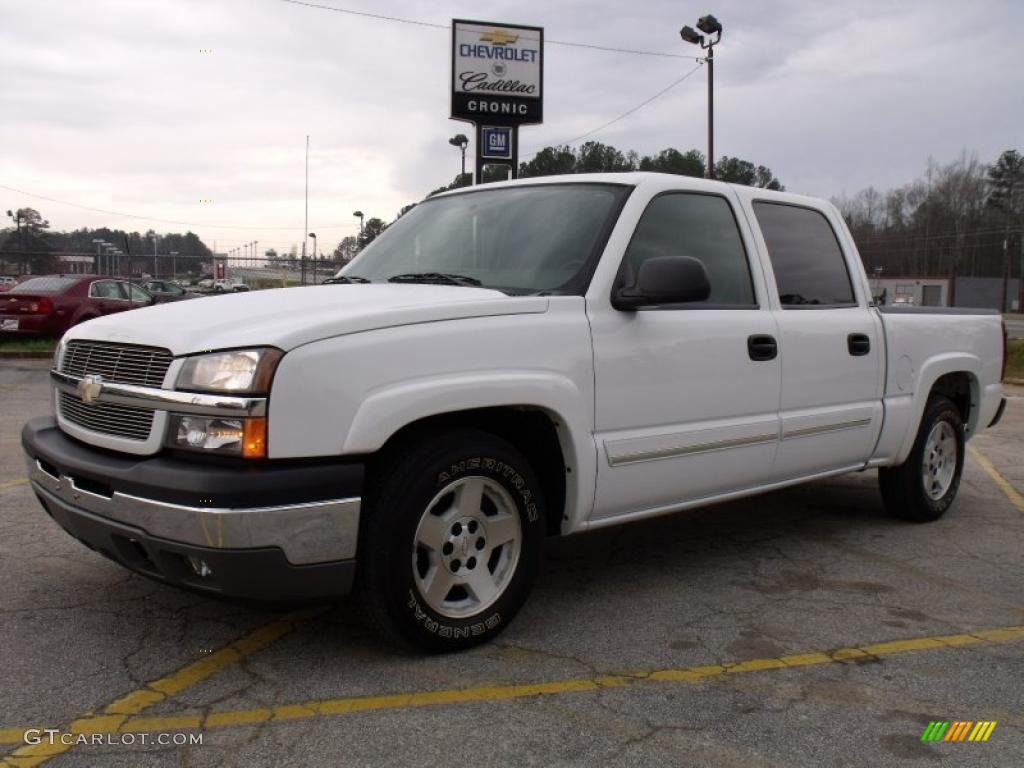 2005 Silverado 1500 LS Crew Cab - Summit White / Dark Charcoal photo #1