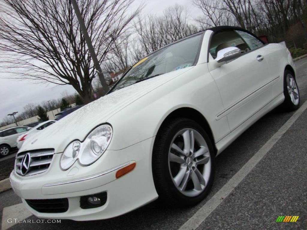 2007 CLK 350 Cabriolet - Arctic White / Stone photo #1